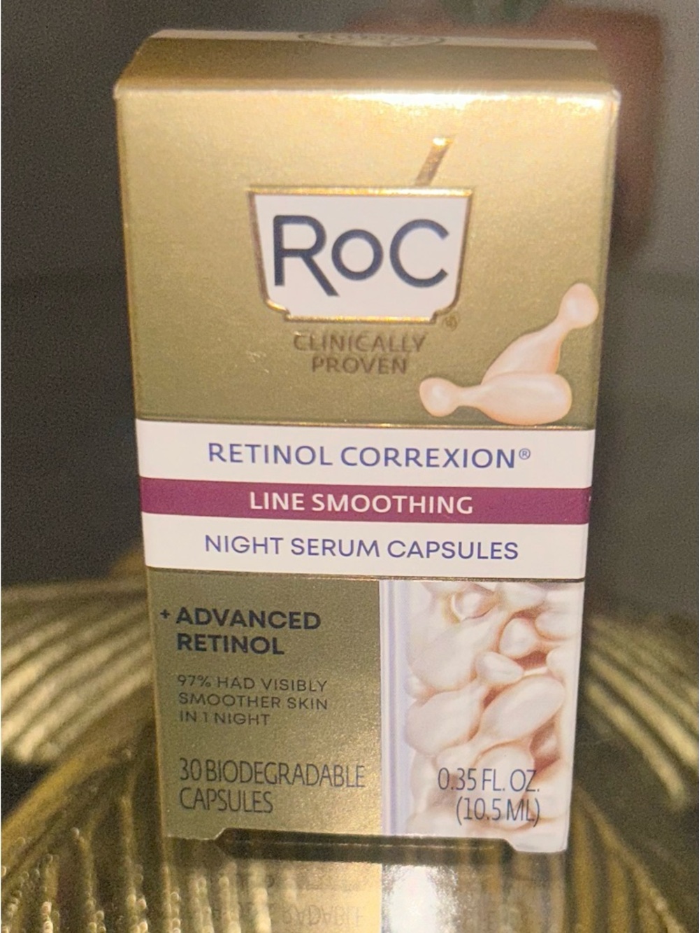 RoC Retinol Correxion Line Smoothing Night Serum Capsules 30ct Sealed